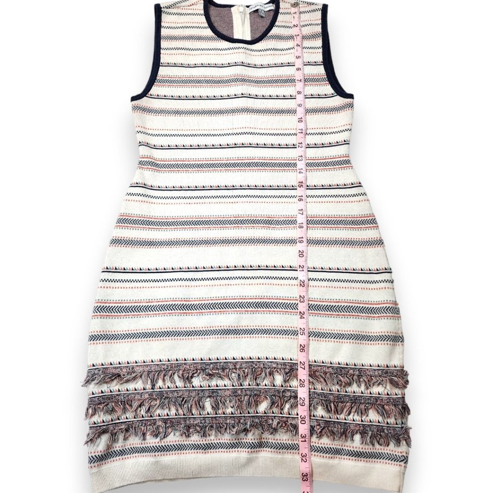Cupcakes & Cashmere Cream Striped Knit Sleeveless Sweater Dress Size 8 - Picture 8 of 16